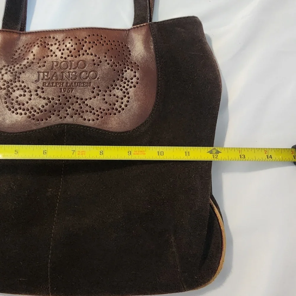 Vintage Polo Jeans Co Ralph Lauren Purse Small Brown Suede